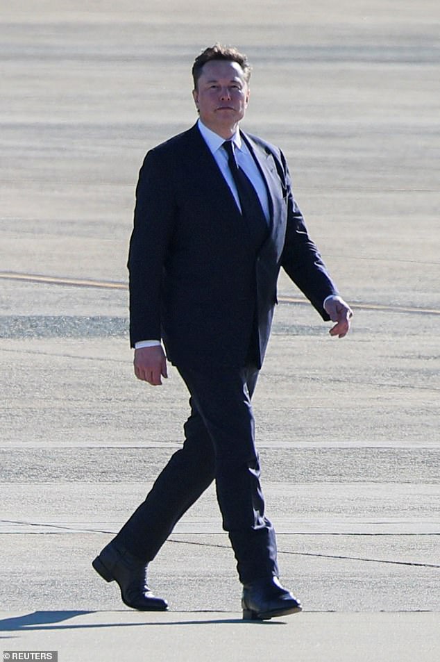 Elon Musk, CEO of Tesla and owner of X, walks on the tarmac at Joint Base Andrews in Maryland, US, on November 13, 2024.