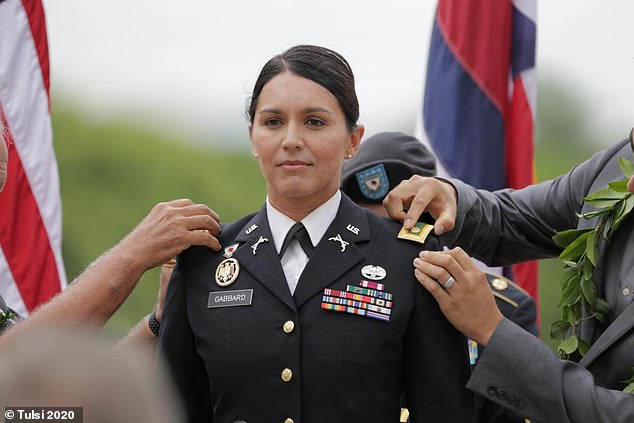 Gabbard is a lieutenant colonel in the US Army National Guard.