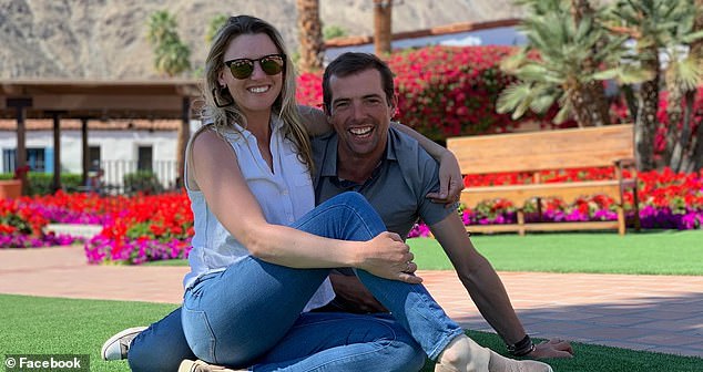 Her latest post comes a day after a source told DailyMail.com exclusively that she had a months-long affair with married horse trainer Simon Schröeder (who is pictured with wife Karli Postel).