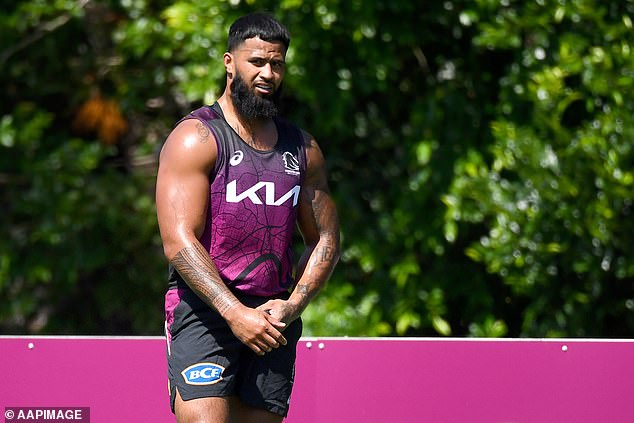 The Broncos have dismissed NRL concerns over new coach Michael Maguire's grueling start to pre-season training (pictured, Brisbane star Payne Haas in training this month)