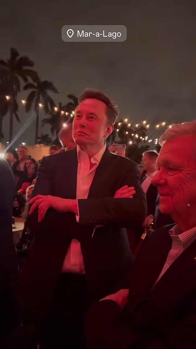 Musk shyly but excitedly raised his hand to huge applause from the already standing crowd.