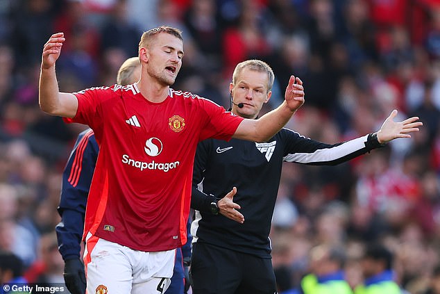 Several United staff members were cautioned after De Ligt was forced to leave the pitch.