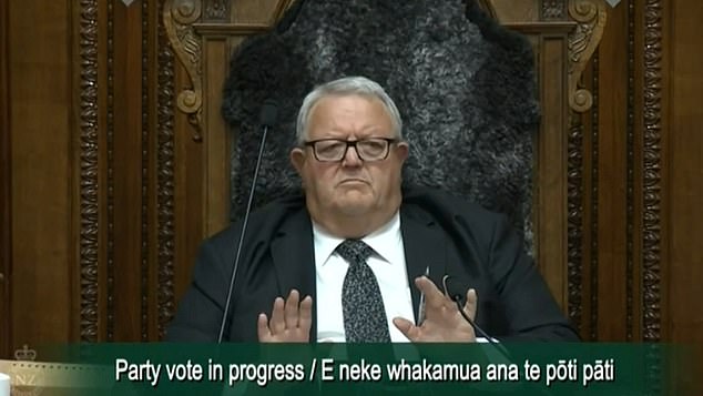 A furious Gerry Brownlee, the speaker of parliament, attempted to stop the performance.