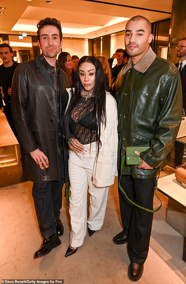 Nick later joined Mutya Buena and Meshach Henry at the launch.