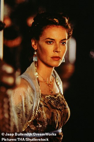 Connie depicted as Lucilla in the original Gladiators movie in 2000.