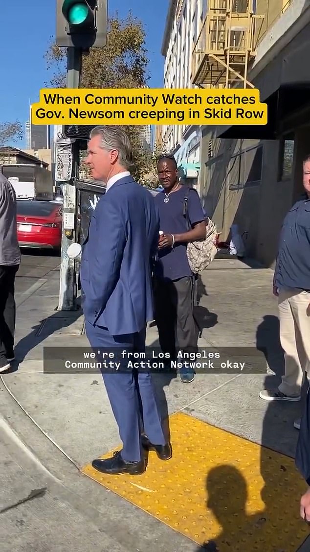 Governor Newsom and Mayor Bass held a press conference on October 30 at the Downtown Women's Center to discuss funding for homeless people in Los Angeles communities. After the press conference, he took a walk down Skid Row