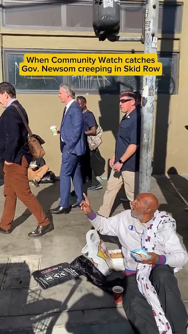 The group insulted Newsom, accusing him of not making any real changes for the homeless.