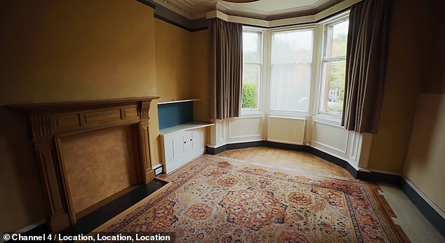 The former drawing room of the £625,000 property in Edinburgh