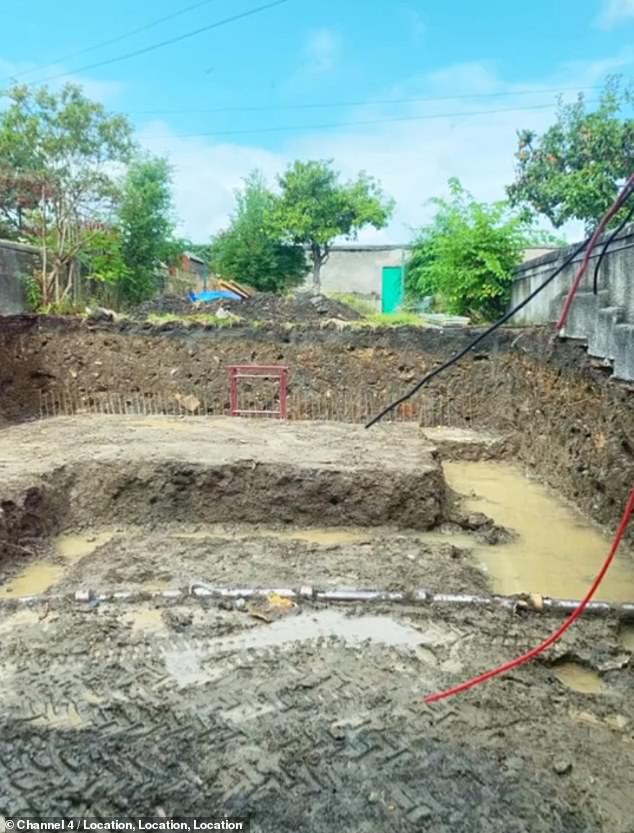 Jason and Zoe spent the money on a ground floor extension, which meant they had to dig up the entire garden.