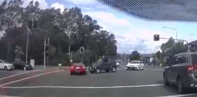 Horrific crash in Glenfield that left three people in hospital was captured on dash cam