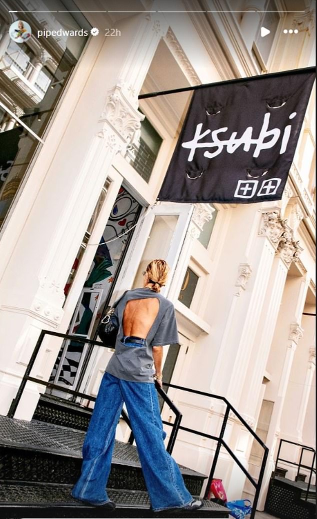 The fashion designer spent time in the United States in September, where she began her new role at Australian brand Ksubi.