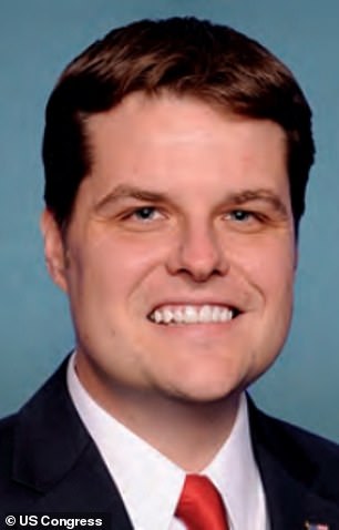 Gaetz's face in his official portrait (photo) looked very different