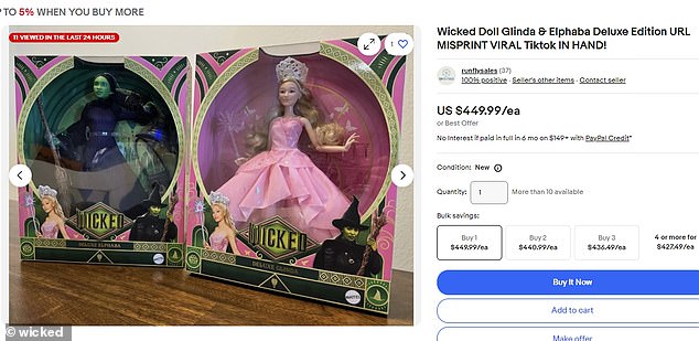 Elphaba and Glinda 'Wicked' Character Dolls Sell Between $25 and $40