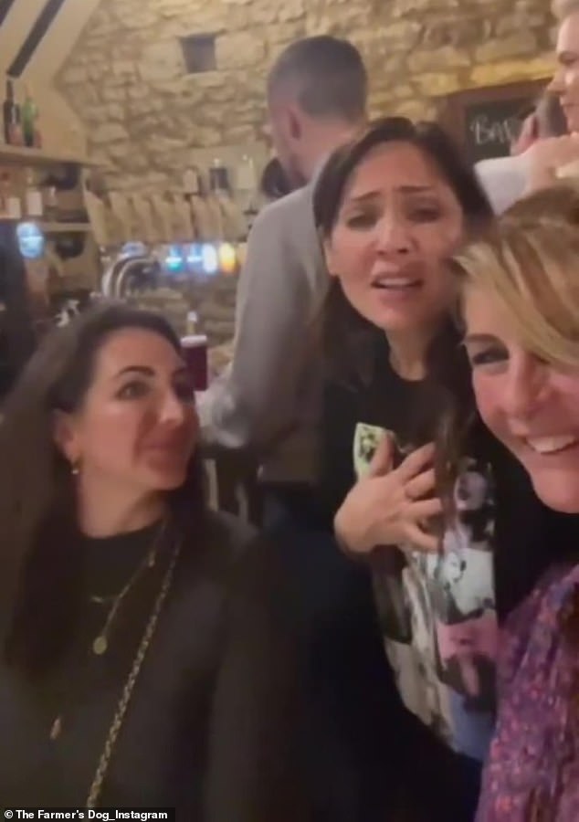 90s icons The Corrs treated lucky pub-goers including James Blunt, Ellen DeGeneres and Natalie Imbruglia (centre) to a night of singing and dancing at the Oxfordshire venue.