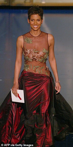 Halle photographed in the 2002 Oscars couture number