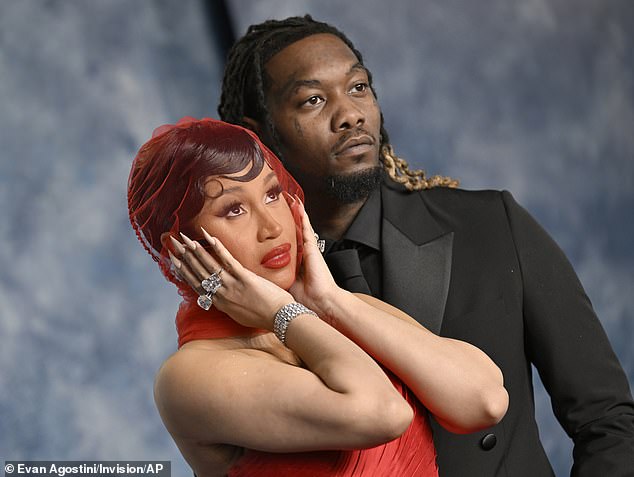 Offset shares three children with Cardi B; she is currently divorcing him; the exes seen in 2023