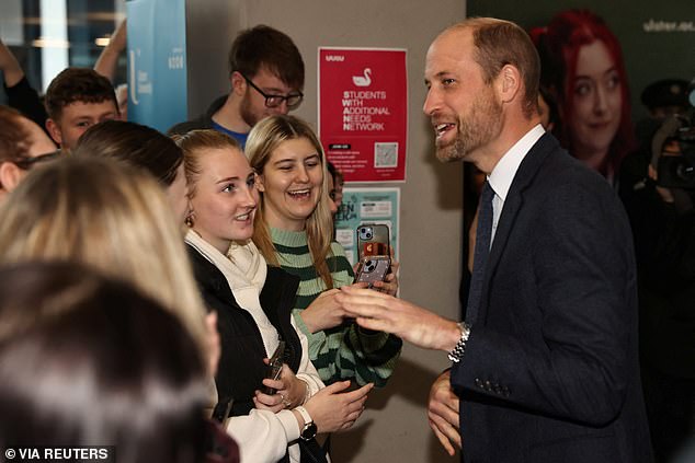 The king was in a very good mood as he chatted with the students, who were excited to meet the king.