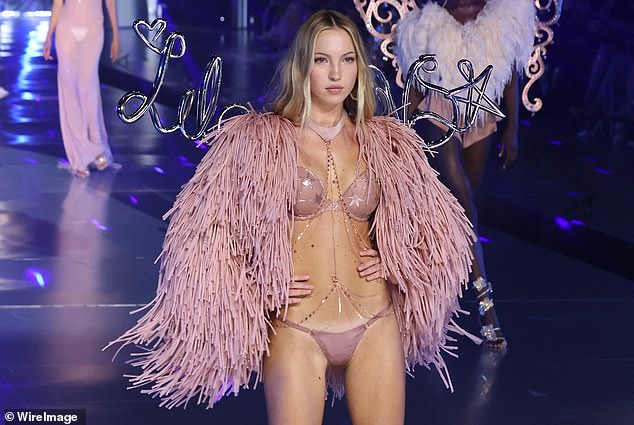 Lila Moss walks the runway during the 2024 Victoria's Secret Fashion Show