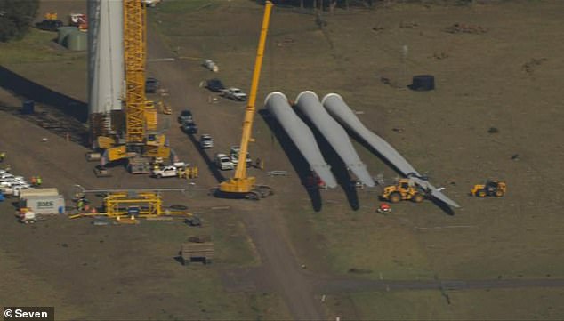 Jess Patience died when a wind turbine blade crushed him at the Golden Plains wind farm in Rokewood, Victoria, 132 kilometers west of Melbourne, at 8am on Monday.