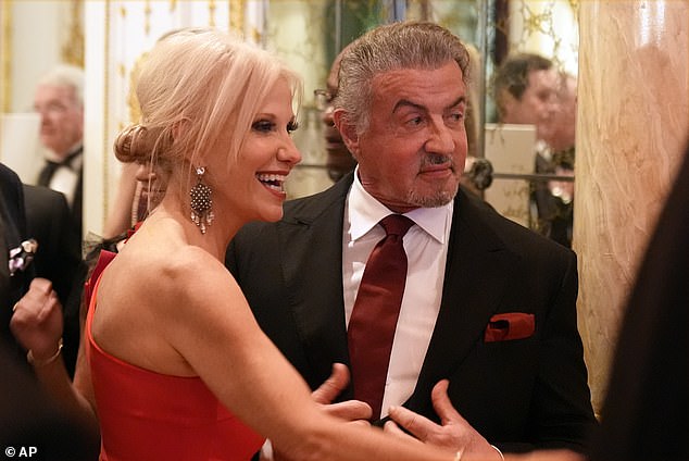 Stallone was seen meeting with longtime Trump ally and former campaign manager Kellyanne Conway