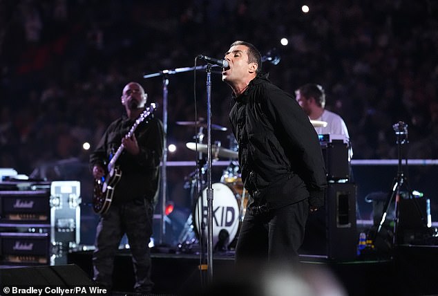 Liam Gallagher before the Joshua vs Dubois boxing match at Wembley on September 21