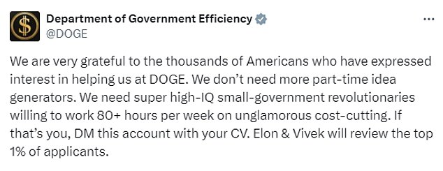 1731659722 572 Elon Musks DOGE begins mass hiring spree but theres