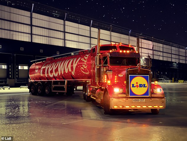 Lidl rivals Coca Cola by presenting its own red truck for Christmas