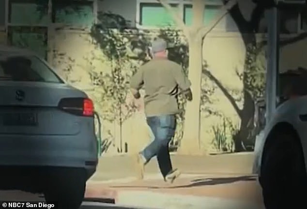 Footage shows Farrell fleeing the scene after allegedly shooting the couple