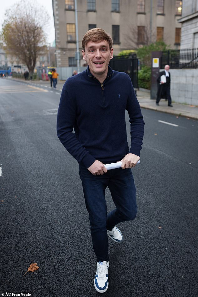 As well as Mr McGregor, Ms Hand, also known as Nikita Ni Laimhin, is also suing another man, James Lawrence (pictured outside court on November 13), for sexual assault.