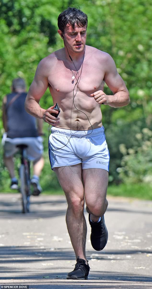 During filming, the star also claims he was told to stop running in the months leading up to filming as his team's goal was to build muscle (pictured in 2020).