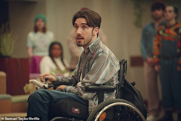 Holly says the character Isaac Goodwin (played by George Robinson) on Netflix's Sex Education is a positive example of a disabled person having a healthy sex life.