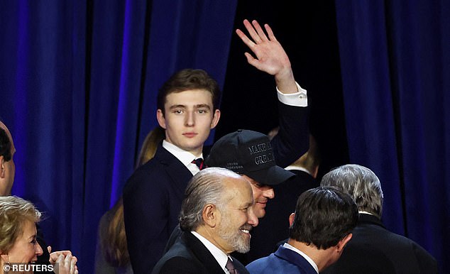 Barron is rarely seen in public, but is credited with helping his father earn the 'bro vote' by getting him to participate in some podcast interviews.