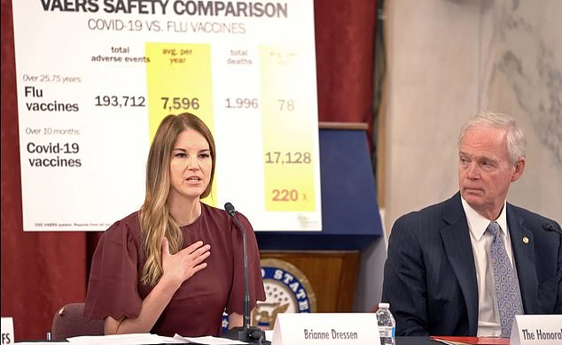 Ms. Dressen is pictured above at a hearing where she explained her experience to officials.