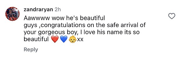 A large number of fans congratulated the musician and his wife on the birth in the comments section below the post he shared.