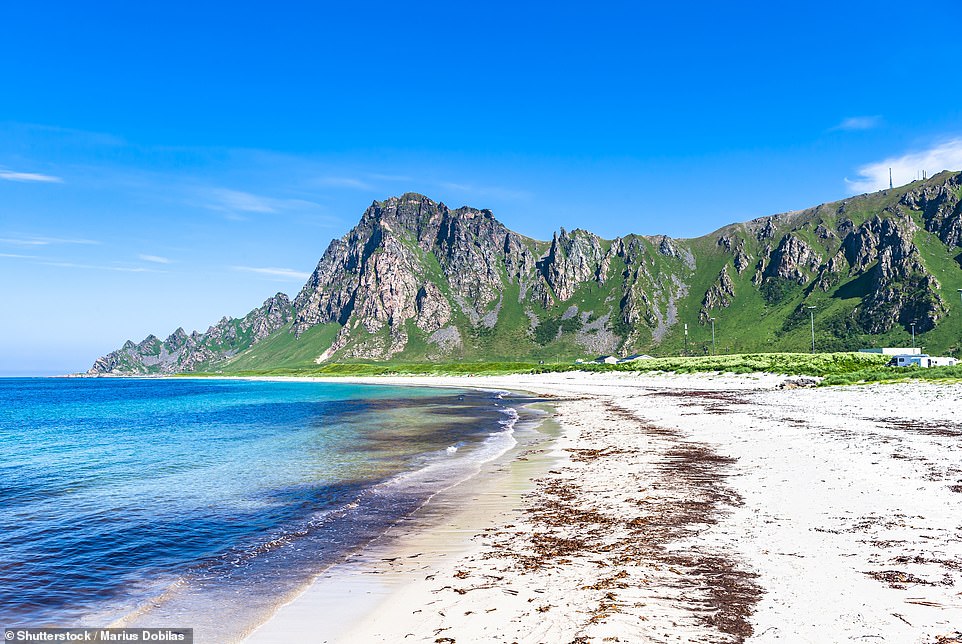 Bleik beach, on the island of Andoya, in the Vesteralen archipelago, 