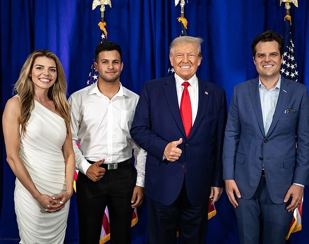 Ginger Gaetz, Nestor Galban, Donald Trump and Matt Gaetz