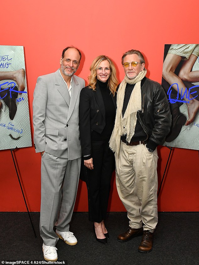 During a special screening of the film in San Francisco on Monday, Daniel was joined by producer Luca Guadagnino and Julia Roberts.