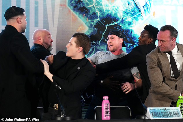 The clash came after a heated press conference where both fighters chose words.