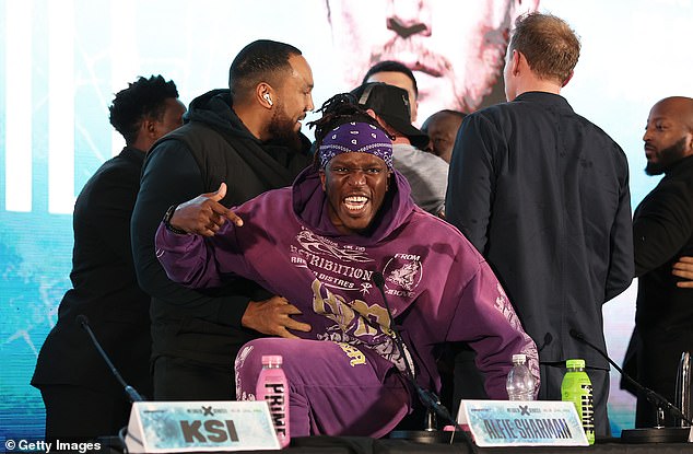 KSI, the CEO of Misfits Boxing, thoroughly enjoyed the antics at the press conference.