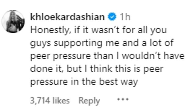 Khloe shared a heartfelt note in the comments of the video shared on her sister Kylie's Instagram page.