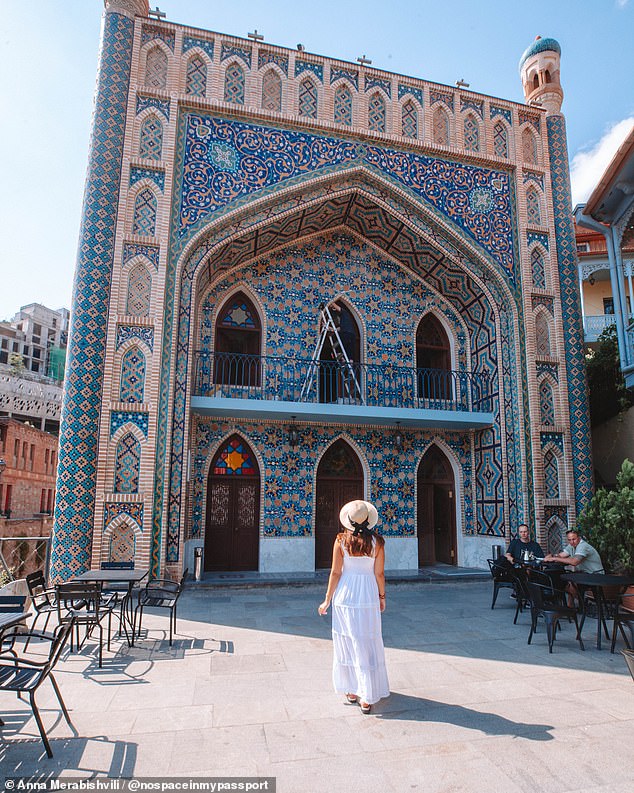 Anna outside the Orbeliani Baths in Tbilisi, Georgia. She says the city is 