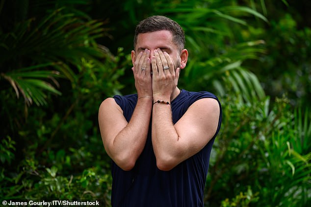 Despite answering two questions correctly and successfully freeing the stars, Dean said: 'I'm a celebrity... Get me out of here!'