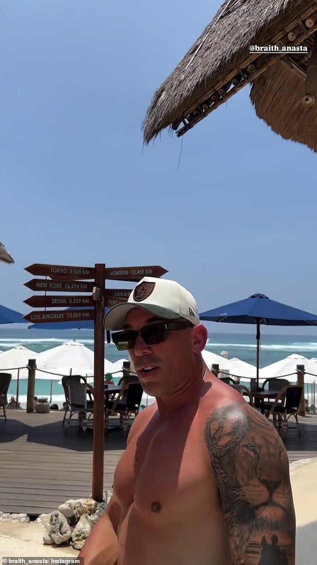 The retired NRL player, 42, is taking some time off from his TV presenting duties and has jetted off to Bali for a boys' trip. On Tuesday, he took to Instagram to share a video mocking his friend Sean McInroy while he worked out.