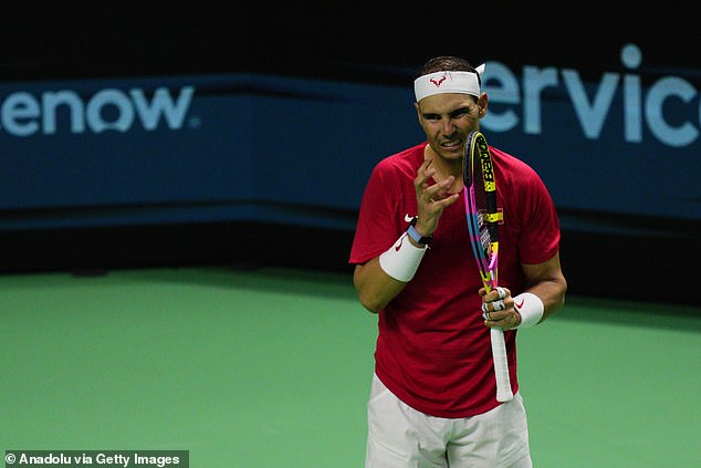 Nadal was defeated 6-4, 6-4 by Botic van de Zandschulp in what turned out to be his last match.