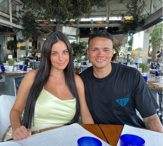 Jermaine Jenas, 41, pictured with his wife Ellie Penfold. She admitted that she was 