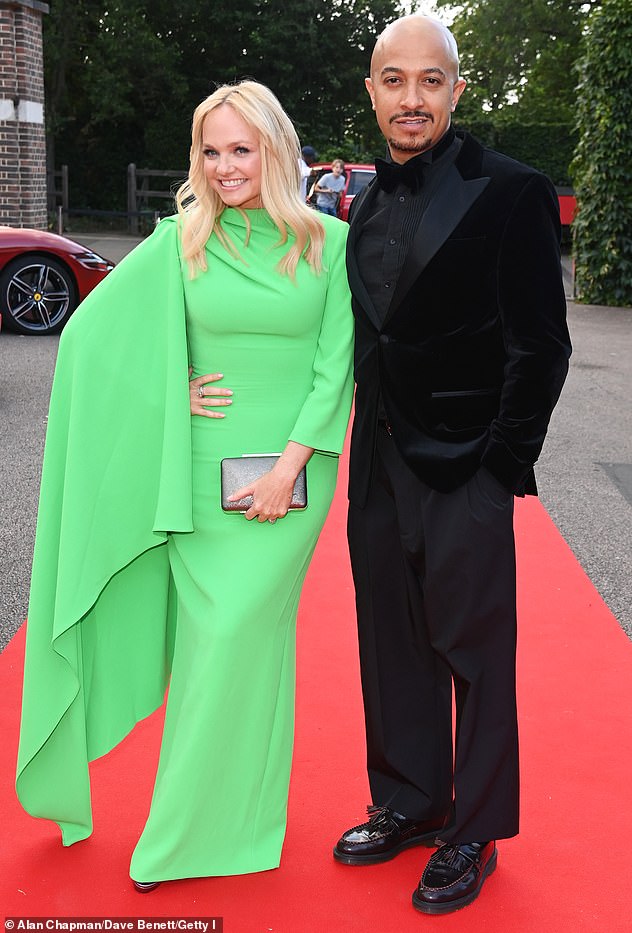 Jade Jones married his Spice Girl wife, Emma Bunton, in 2021 after many years together (pictured last year)