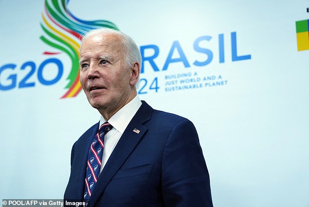 President Joe Biden looked blank on Tuesday when asked again whether he had allowed Ukraine to use the weapons during a meet-and-greet Tuesday with G20 host, Brazilian President Luiz Inacio Lula da Silva.