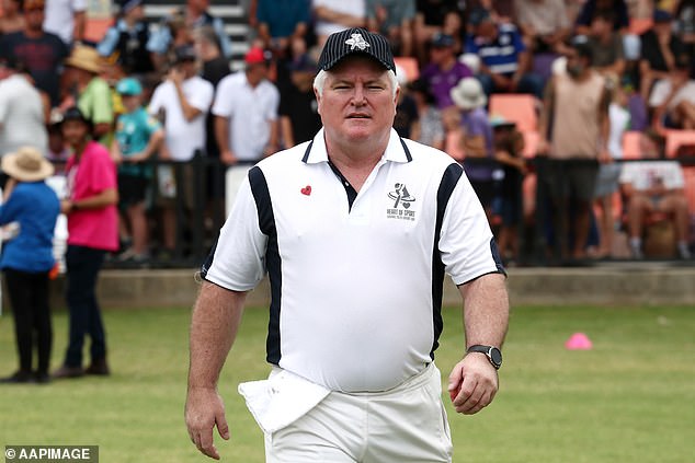 MacGill's court appearance showed he has lost a lot of weight since he was photographed at a Legends cricket game in Lismore last year (pictured).