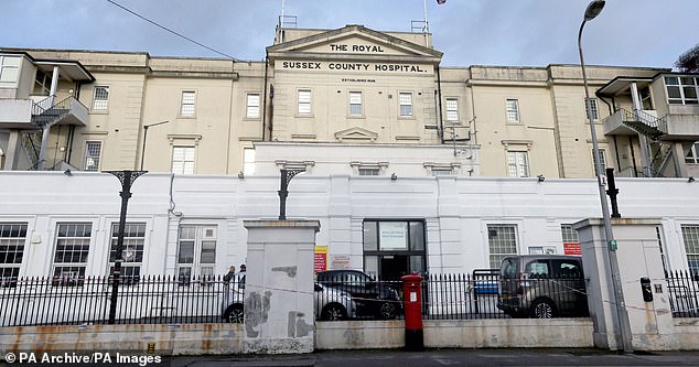 Pictured: The Royal Sussex County Hospital in Brighton, where Sussex Police are investigating deaths between 2015 and 2020.