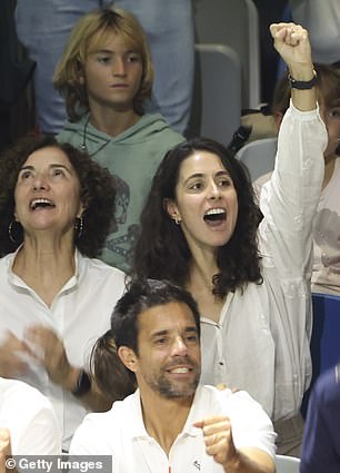 Nadal's wife was equally fit when the tie began.